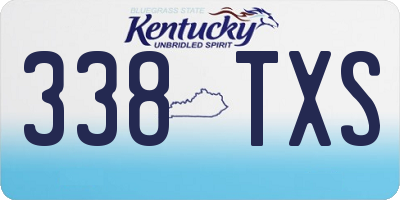 KY license plate 338TXS