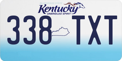 KY license plate 338TXT