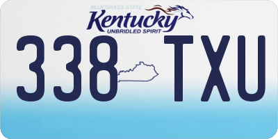 KY license plate 338TXU