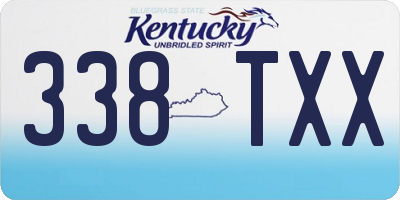 KY license plate 338TXX