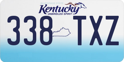 KY license plate 338TXZ