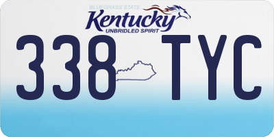 KY license plate 338TYC