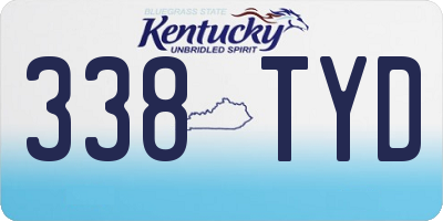 KY license plate 338TYD