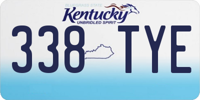 KY license plate 338TYE