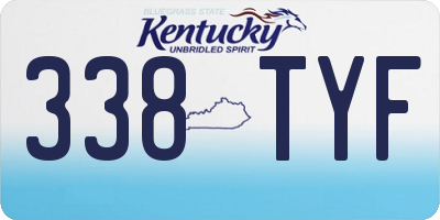 KY license plate 338TYF