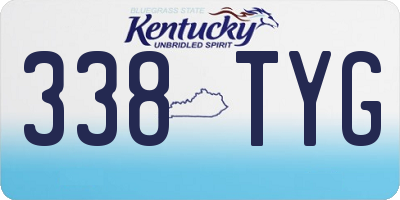 KY license plate 338TYG