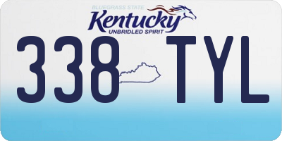 KY license plate 338TYL