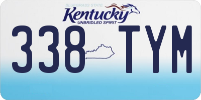 KY license plate 338TYM