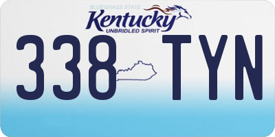 KY license plate 338TYN