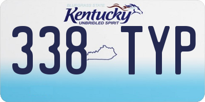 KY license plate 338TYP