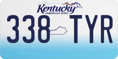 KY license plate 338TYR