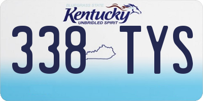 KY license plate 338TYS