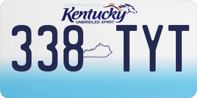 KY license plate 338TYT