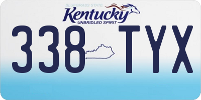 KY license plate 338TYX