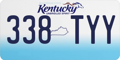 KY license plate 338TYY