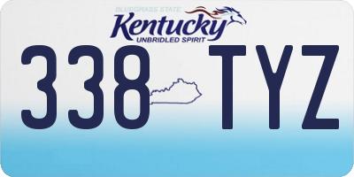 KY license plate 338TYZ