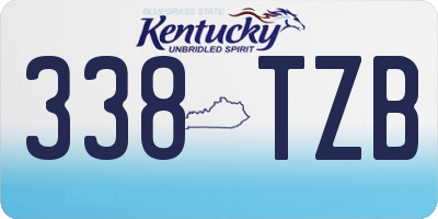 KY license plate 338TZB