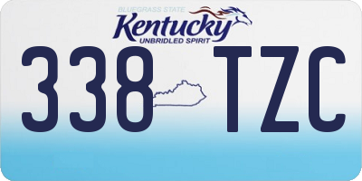 KY license plate 338TZC