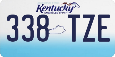 KY license plate 338TZE