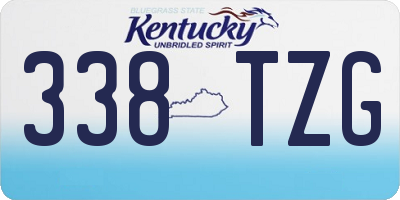 KY license plate 338TZG