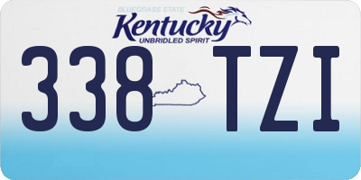KY license plate 338TZI