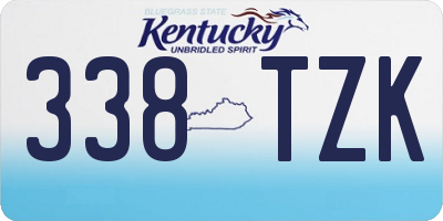 KY license plate 338TZK