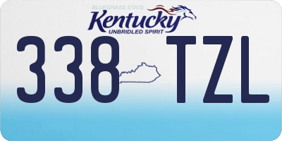 KY license plate 338TZL