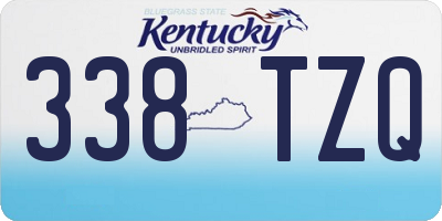 KY license plate 338TZQ