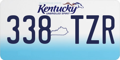 KY license plate 338TZR