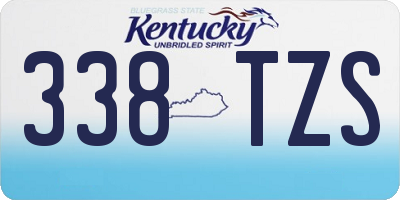 KY license plate 338TZS