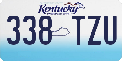 KY license plate 338TZU