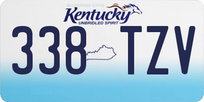KY license plate 338TZV