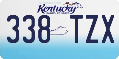 KY license plate 338TZX
