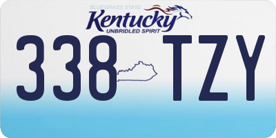 KY license plate 338TZY