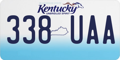 KY license plate 338UAA