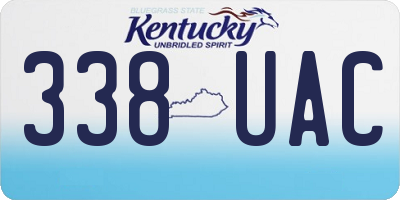 KY license plate 338UAC
