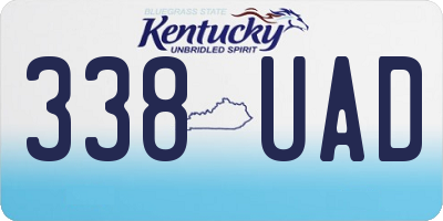 KY license plate 338UAD