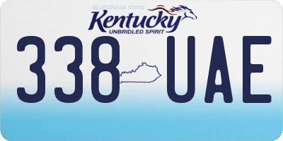 KY license plate 338UAE