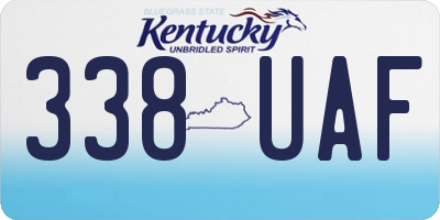 KY license plate 338UAF