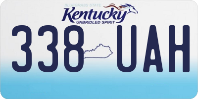 KY license plate 338UAH