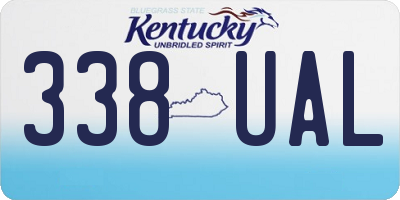 KY license plate 338UAL