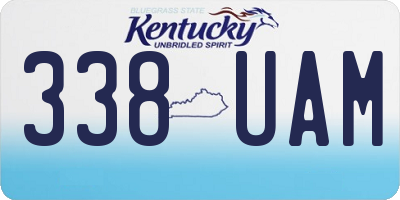 KY license plate 338UAM