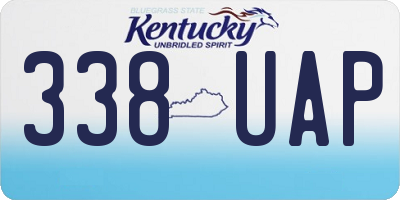 KY license plate 338UAP