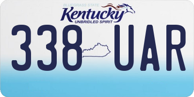 KY license plate 338UAR
