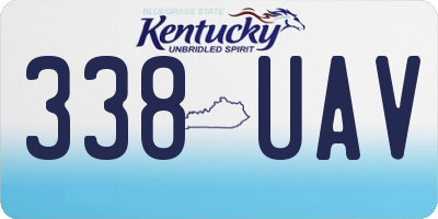 KY license plate 338UAV