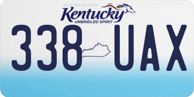 KY license plate 338UAX