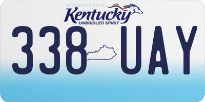 KY license plate 338UAY
