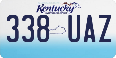 KY license plate 338UAZ