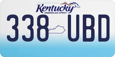 KY license plate 338UBD
