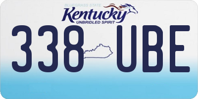 KY license plate 338UBE
